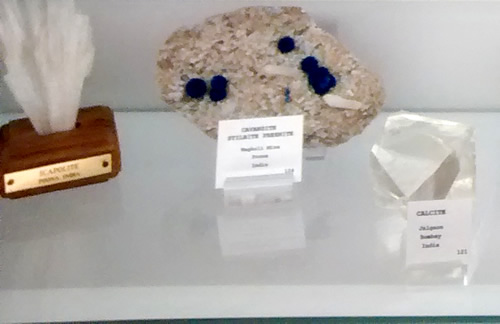 Items on display at the Mineral and Lapidary Museum in Hendersonville, North Carolina near Meadowbrook Log Cabin