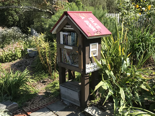Take a Book - Leave a Book - Little Library on Clairmont Drive - Near Meadowbrook Log Cabin in Druid Hills, Hendersonville, NC