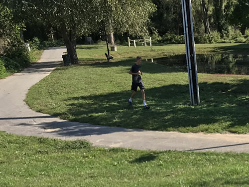 Runner on the path at Patton Park – Near Meadowbrook Log Cabin, Hendersonville ,NC