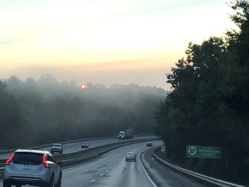 Entering Henderson County through Howard's Gap on I-26 - I-26 and the Peter Guice Bridge – Driving to Meadowbrook Log Cabin
