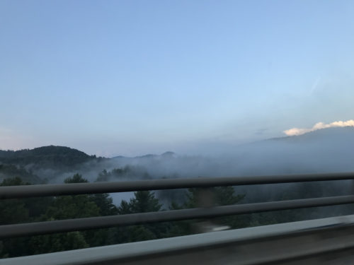 The Green River Gorge from Peter Guice Memorial Bridge - I-26 and the Peter Guice Bridge – Driving to Meadowbrook Log Cabin