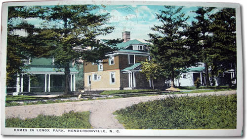 Old Postcard of Lenox Park - Things to do near Meadowbrook Log Cabin, Hendersonville, NC