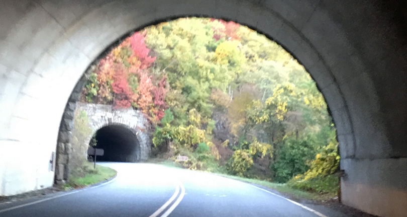 Blue Ridge Parkway near Meadowbrook Log Cabin