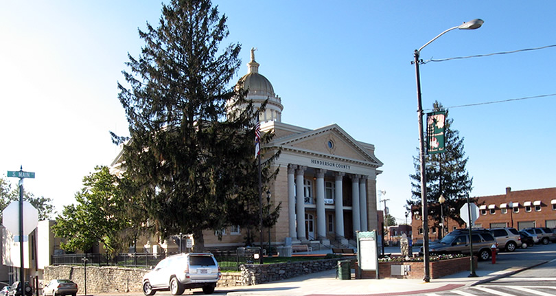 Henderson County Heritage Museum in the Historic Courthouse, Downtown Hendersonville's Historic Business District, North Carolina near Meadowbrook Log Cabin