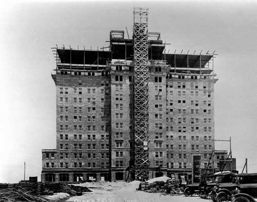 Fleetwood Hotel under construction - Laurel Park History Drive to Jump Off Rock - Things to do near Meadowbrook Log Cabin, Hendersonville, NC