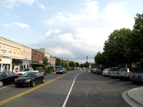 There is convenient free parking on and off street. - Historic Downtown Hendersonville – Things to do near Meadowbrook Log Cabin