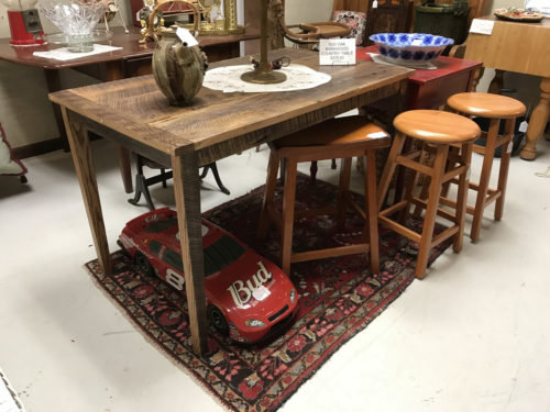 Hand made barn door table, stools and more - Needful Things Antique Mall – Shopping near Meadowbrook Log Cabin, Hendersonville, NC