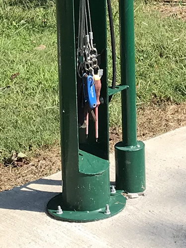 Bicycle FixIt Station has tools, just in case. - Oklawaha Greenway Trail – Things to Do Near Meadowbrook Log Cabin