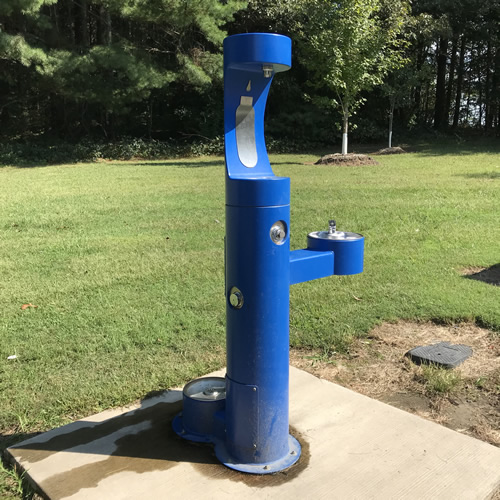 The water fountains are for people and dogs. - Oklawaha Greenway Trail – Things to Do Near Meadowbrook Log Cabin