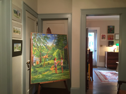 Paintings in a home studio in Druid Hills near Meadowbrook Log Cabin - Open Studio Tour of Henderson County - near Meadowbrook Log Cabin, Hendersonville, NC
