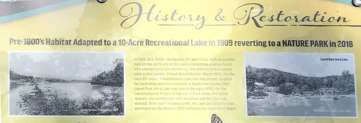 History & Restoration - Rhododendron Lake Nature Park – Things to do near Meadowbrook Log Cabin