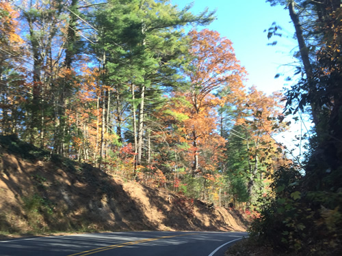 This is a nice drive any time of the year. - Late Fall Drive South along 176, the Old Spartanburg Highway