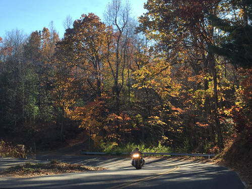 You meet motorcycles - Late Fall Drive South along 176, the Old Spartanburg Highway