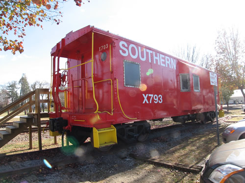 Caboose at the Historic Hendersonville Train Depot – Things to do near Meadowbrook Log Cabin