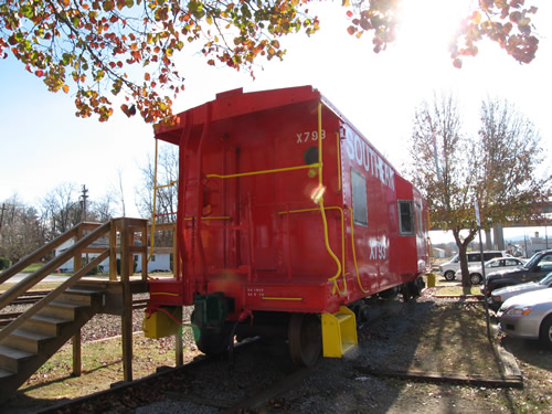Caboose at the Historic Hendersonville Train Depot – Things to do near Meadowbrook Log Cabin