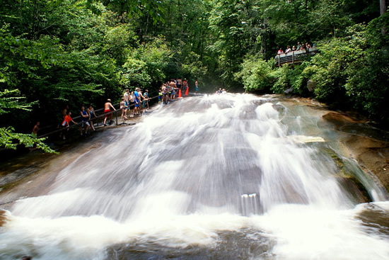 Sliding Rock Falls Photo by Lincoln H - Nearby Waterfall Walks – Meadowbrook Log Cabin, Hendersonville, NC