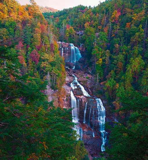 Whitewater Falls Photo by Will Thomas - Nearby Waterfall Walks – Meadowbrook Log Cabin, Hendersonville, NC