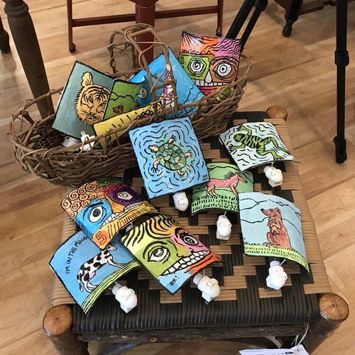 Locally made Night Lights at Firefly Craft Gallery in Historic Flat Rock