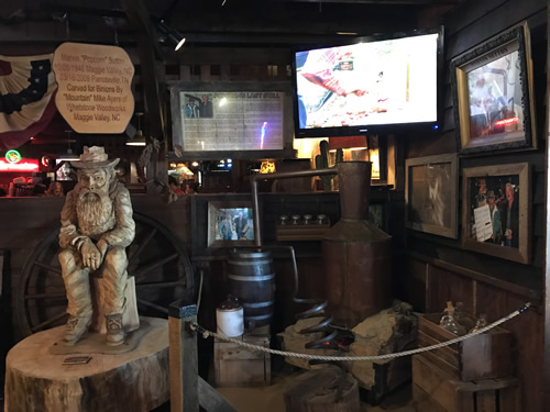 Popcorn Sutton's Still is at Binions Roadhouse in Hendersonville, NC