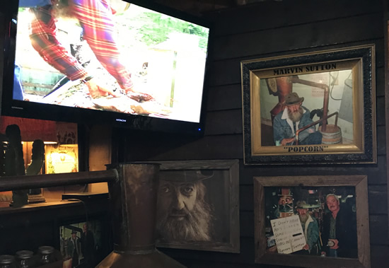 Popcorn Sutton's Still is at Binions Roadhouse in Hendersonville, NC