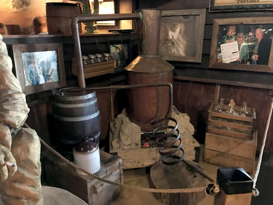 Popcorn Sutton's Still is at Binions Roadhouse in Hendersonville, NC
