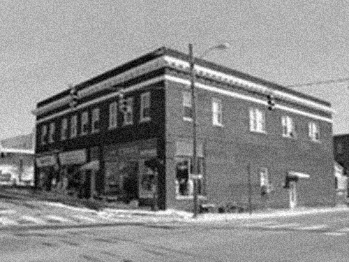 Old photo of the other side of the Brooks Building