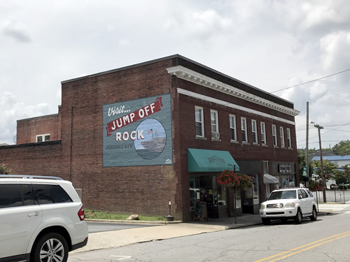 Visit Jump Off Rock Mural on Brooks Tavern