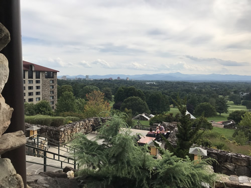 View from the Sunset Terrace at the Grove Park Inn