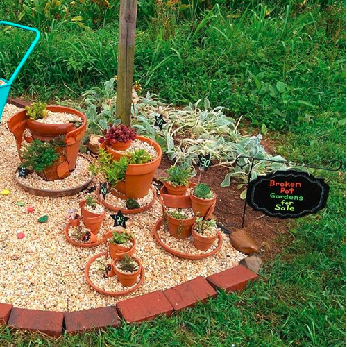 Kat’s Kreative Klay Broken Pot Gardens