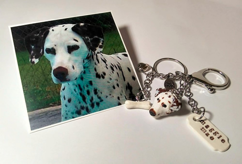 Kat’s Kreative Klay Custom Dog Custom Keychain